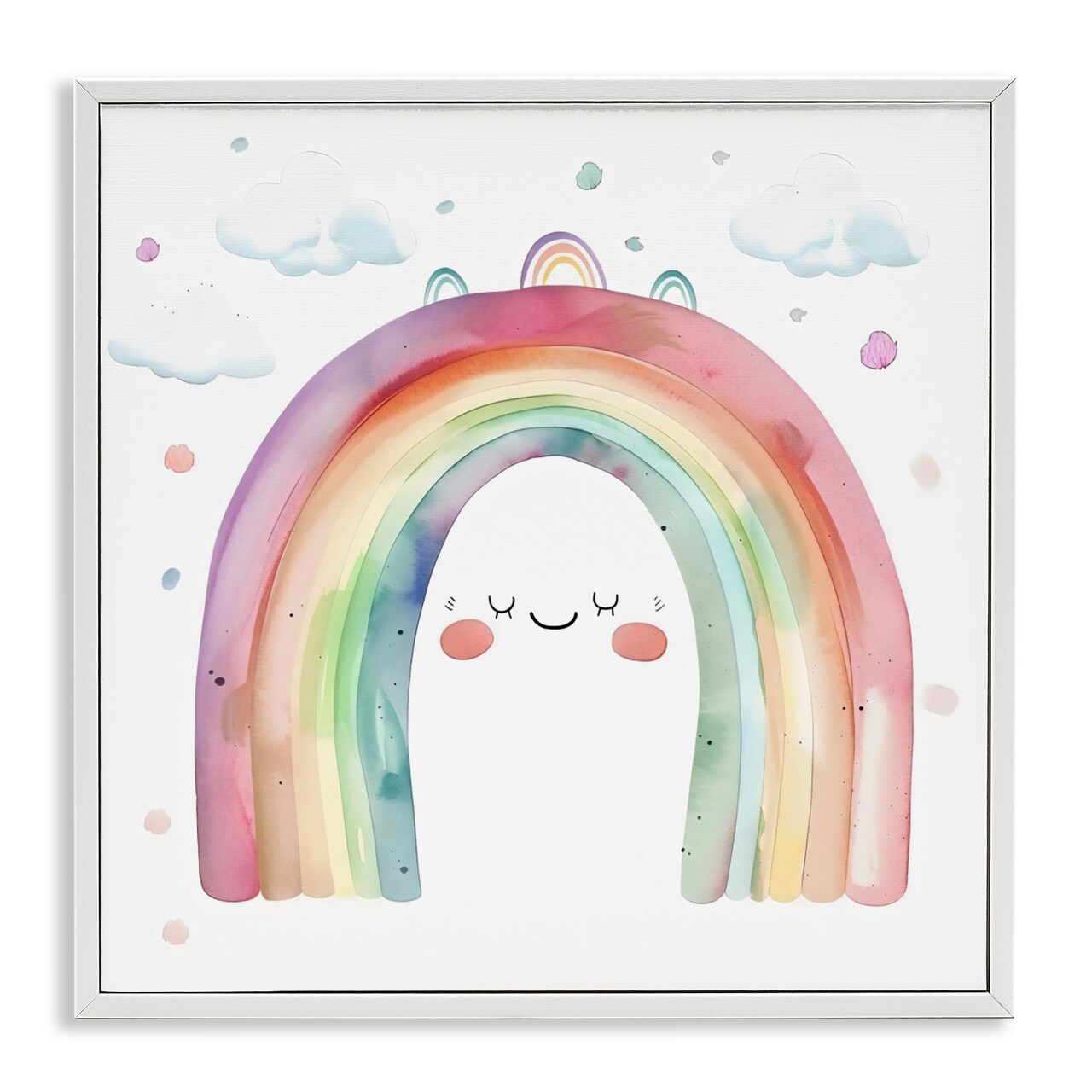 Stupell Industries Cute Smiling Rainbow Framed Giclee, design by Creative Studio
